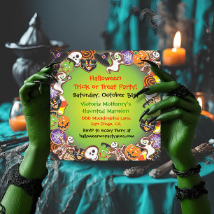 Invitation de la fête d'Halloween ou de la fête de
