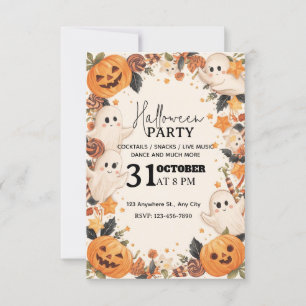 Invitation de la fête d'Halloween Pastel Cute - Ed
