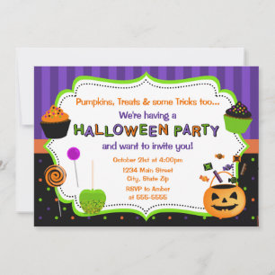Invitation de la fête d'Halloween pour enfants