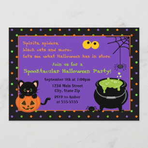 Invitation de la fête d'Halloween pour enfants