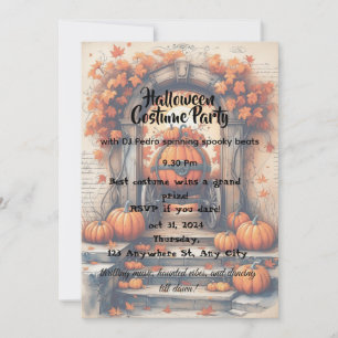 Invitation de la fête d'Halloween Pumpkinlicious