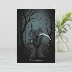 Invitation de la fête d'Halloween sombre et sinist