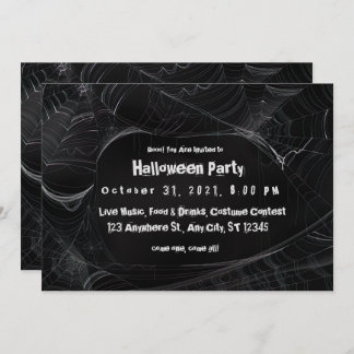 Invitation de la fête d'Halloween Spiderweb