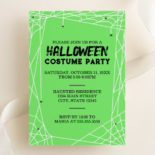 Invitation de la fête d'Halloween Spiderweb