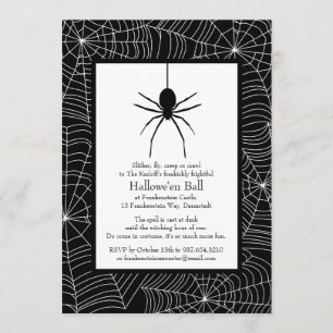 Invitation de la fête d'Halloween Spiderweb