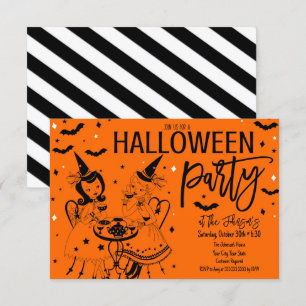 Invitation de la fête d'Halloween vintage