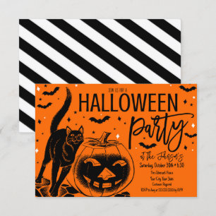 Invitation de la fête d'Halloween vintage