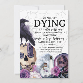 Invitation de la fête d'Halloween vintage