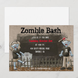 Invitation de la fête d'Halloween Zombie