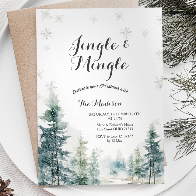 Invitation de la fête d'hiver Jingle & Mingle Mode (Créateur téléchargé)
