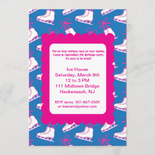 Invitation de la fête d'hiver sur le patinage sur 