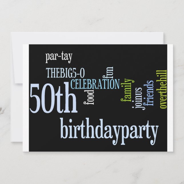 invitation de la fête du 50e anniversaire (Devant)