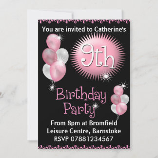Invitation de la fête du 9e anniversaire