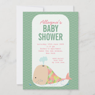 Invitation de la Fête du Baby shower moderne balei