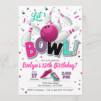 Invitation de la Fête du Bowling