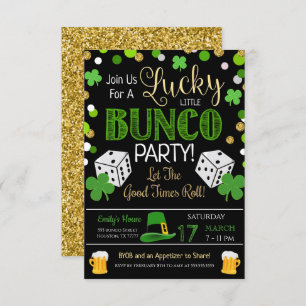 Invitation de la fête du Bunco de St. Patrick