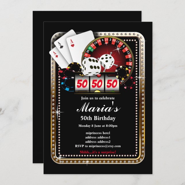Invitation de la fête du casino, Poker (Devant / Derrière)