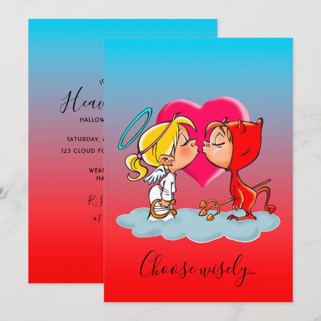 Invitation de la fête du Ciel et de l'Enfer (Devant / Derrière)