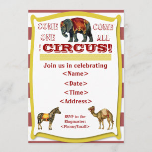 Invitation de la Fête du Cirque