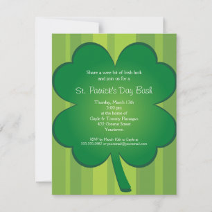 Invitation de la fête du Jour de la Saint Patrick