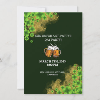 Invitation de la fête du jour de St. Patricks pers