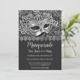 Invitation de la fête du Nouvel An Masquerade d'ar