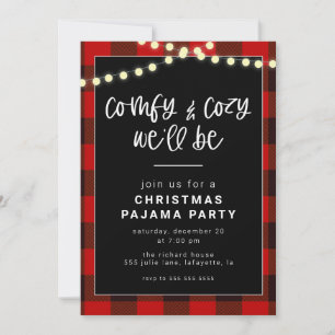 Invitation de la fête du pyjama de Noël