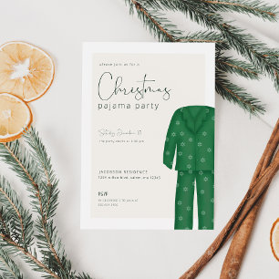 Invitation de la fête du pyjama de Noël Fête de