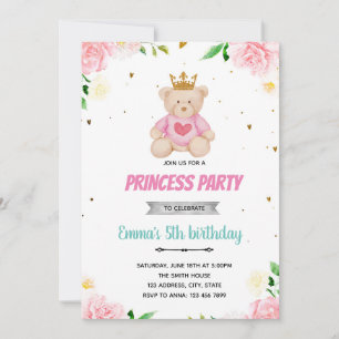 Invitation de la fête du sommeil de la princesse d