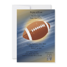 Invitation de la fête du Superbowl