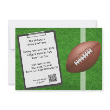 Invitation de la fête du Superbowl