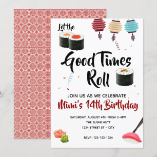 Invitation de la fête du Sushi, anniversaire