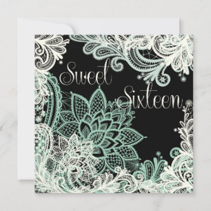 Invitation de la fête du Sweet sixteen antique en 