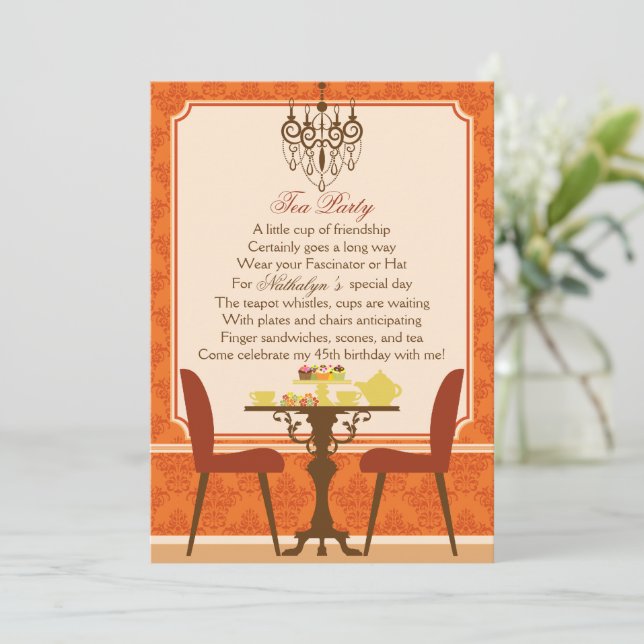 Invitation de la fête du thé d'automne (Debout devant)