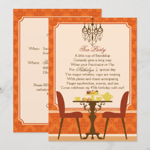 Invitation de la fête du thé d'automne