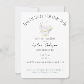 Invitation de la fête du thé douche nuptiale