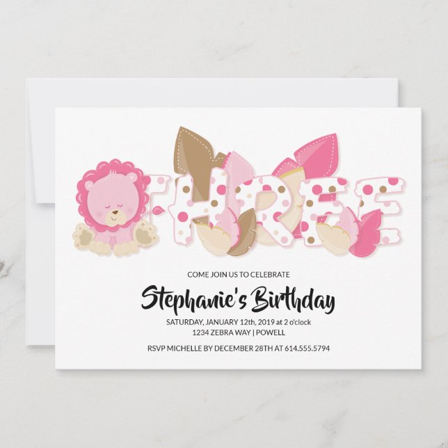 Invitation de la fête du troisième anniversaire du (Devant)