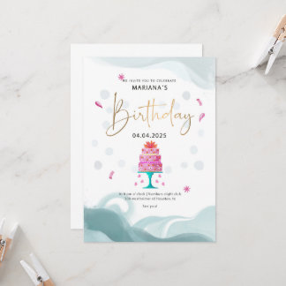 Invitation de la fête du vendredi | Thème de gâtea