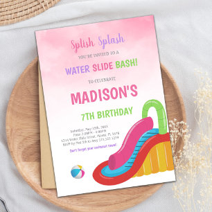 Invitation de la fête Eté pour Filles