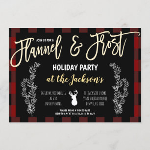 Invitation de la Fête Flanel et Frost
