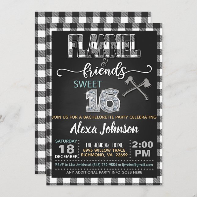 Invitation de la Fête Flanel & Friends - WH (Devant / Derrière)