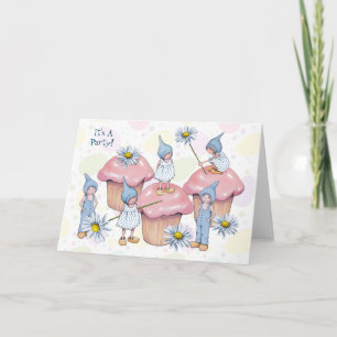 Invitation de la fête : Gnomes & Cupcakes, Marguer