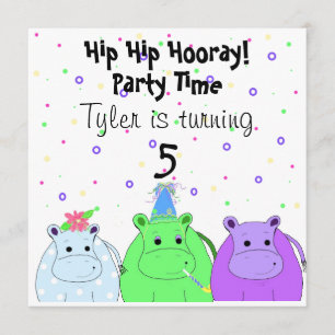 Invitation de la fête hippo