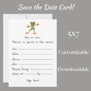 Invitation de la fête : La grenouille vous invitat