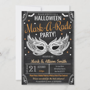 Invitation de la fête mascarade d'Halloween