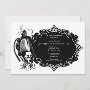 Invitation de la fête mascarade du bal d'Halloween