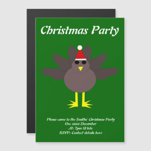 Invitation de la fête personnalisée de Noël mignon