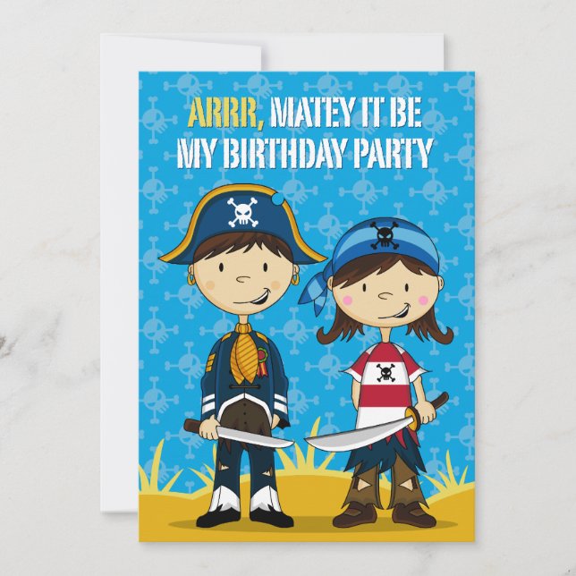 Invitation de la fête pirate (Devant)