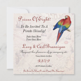 Invitation de la fête pirate
