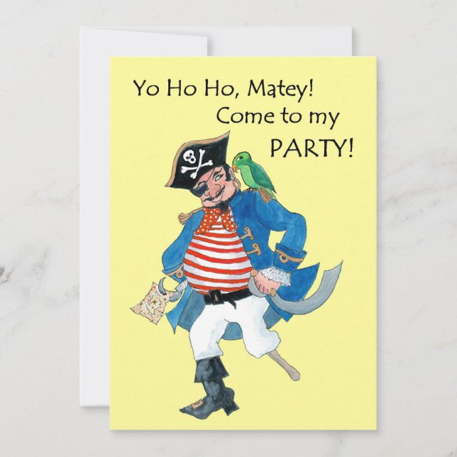 Invitation de la fête pirate (Devant)